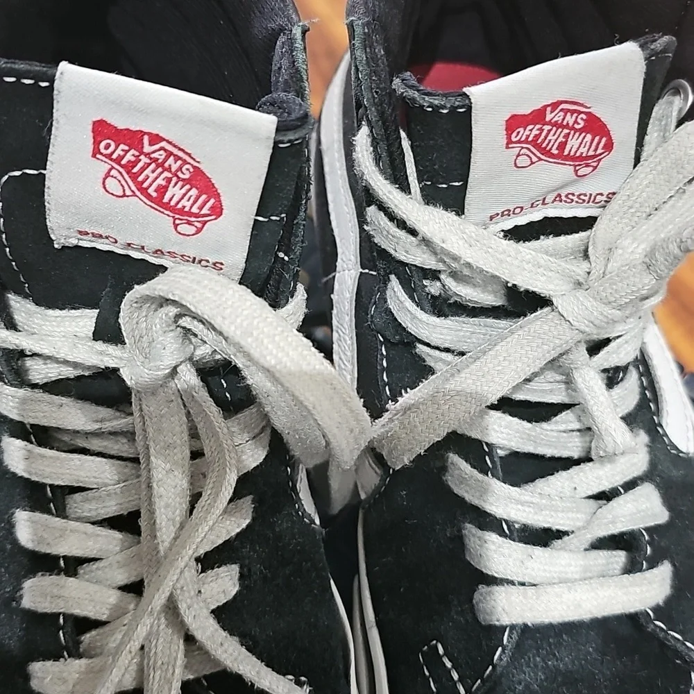Vans Old School Off The Wall High-Top Skateboard Sneakers Black & White Sz 6